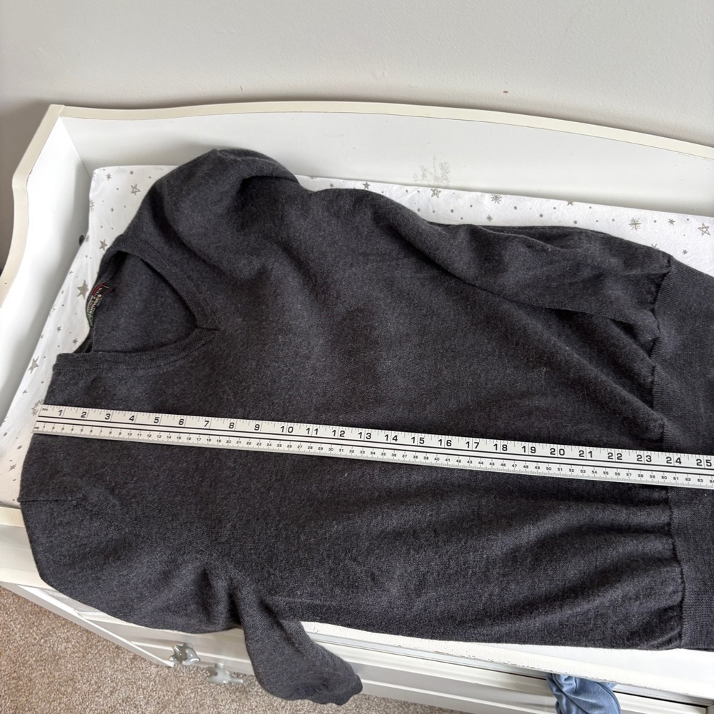 SIMONS 100% Wool V-Neck Sweater Dark Grey Size XXL Made in Italy - Picture 13 of 13